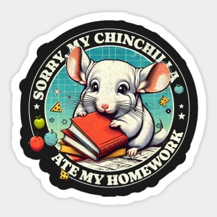 Chinchilla Ate My Homework Sticker